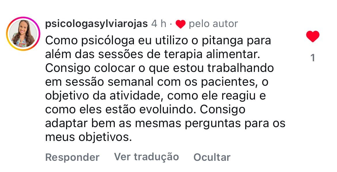 Depoimento de assinante da Pitanga Pro (captura de conversa)